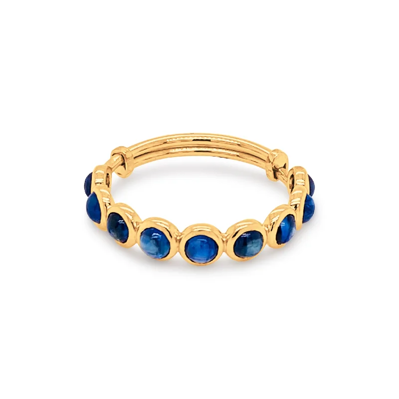 Drop rings with elongated gemstone elegance -Sapphire Ring