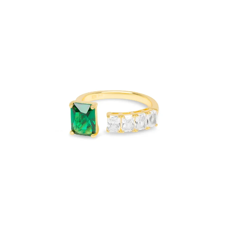 Rings featuring emerald for vibrant green charm -THE AVERY EMERALD RADIANT CUT RING