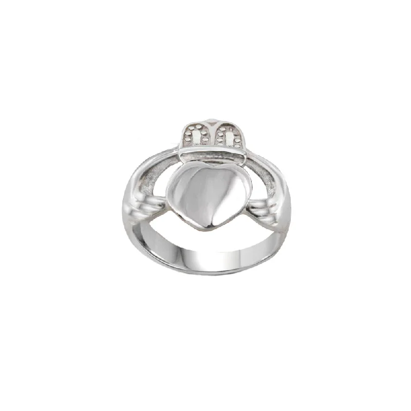 Rings made with recycled gems for eco-chic -THE CLADDAGH RING (MENS)