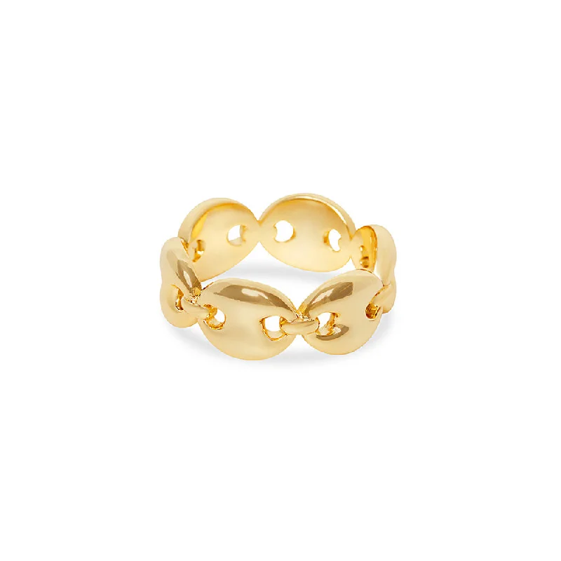 Light rings ideal for everyday finger comfort -THE IRIS LINK RING