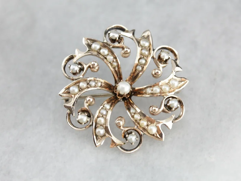 Bold brooches and pins with striking stone shapes -Victorian Pearl Brooch or Pendant