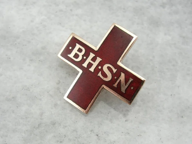 Heart brooches and pins with stone shapes love -Vintage Behavioral Health Service North Red Cross Brooch