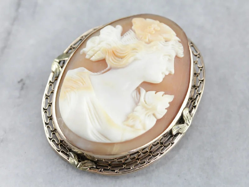 Luxe brooches and pins featuring sparkling gemstone accents -Vintage Cameo Brooch or Pendant