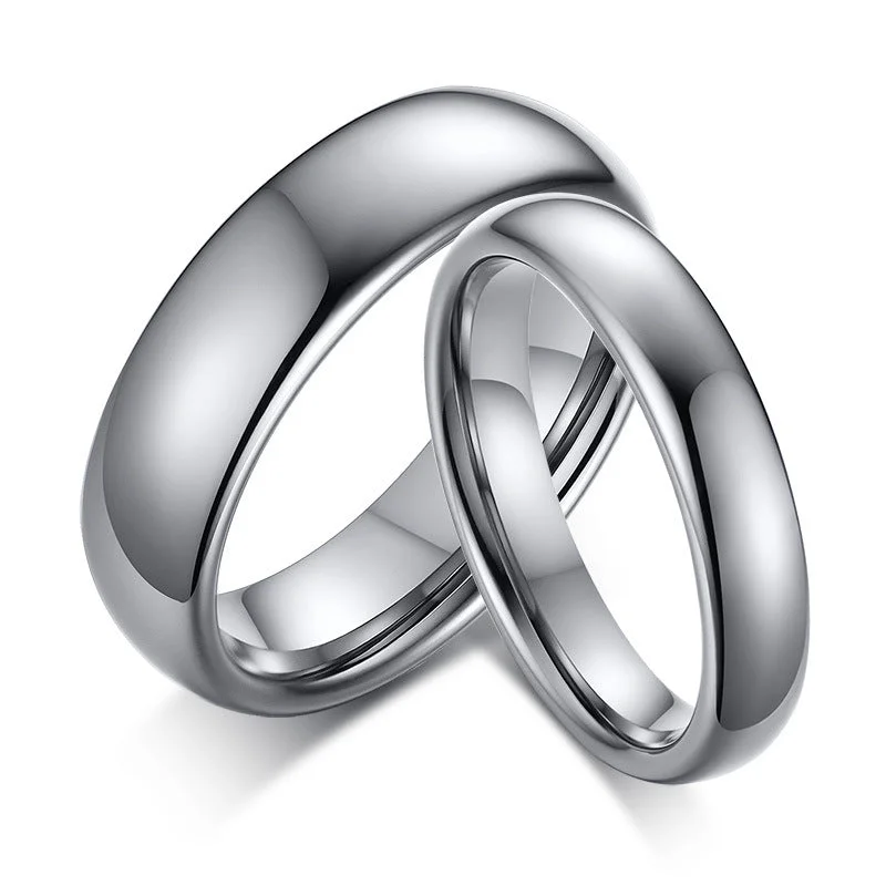 Budget rings under fifteen dollars for easy gifts -Wholesale Tungsten Steel Smooth Plain Circle Ring