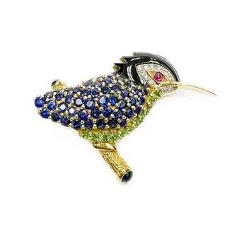 Small brooches and pins for delicate accessory looks -18K LEVIAN BIRD PIN/PENDANT