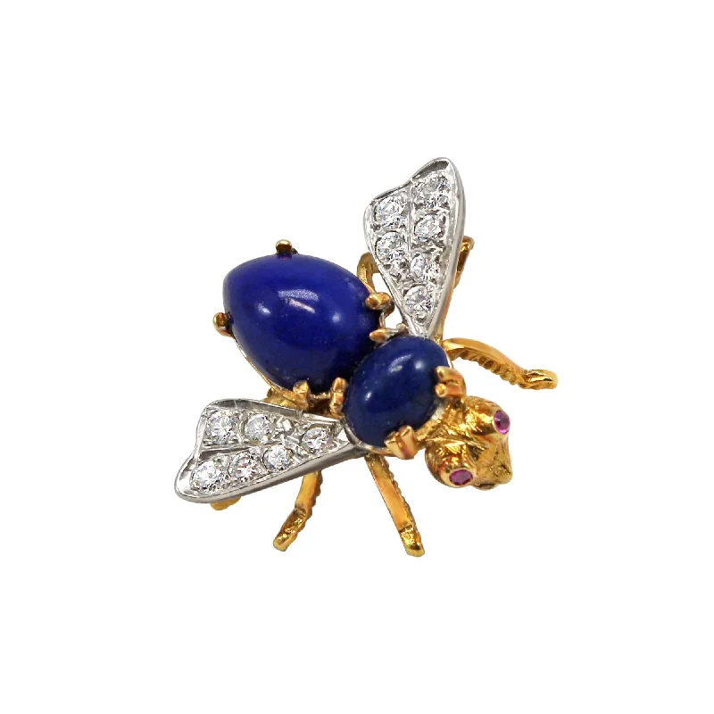 Retro brooches and pins with vintage stone charm -BEE PIN