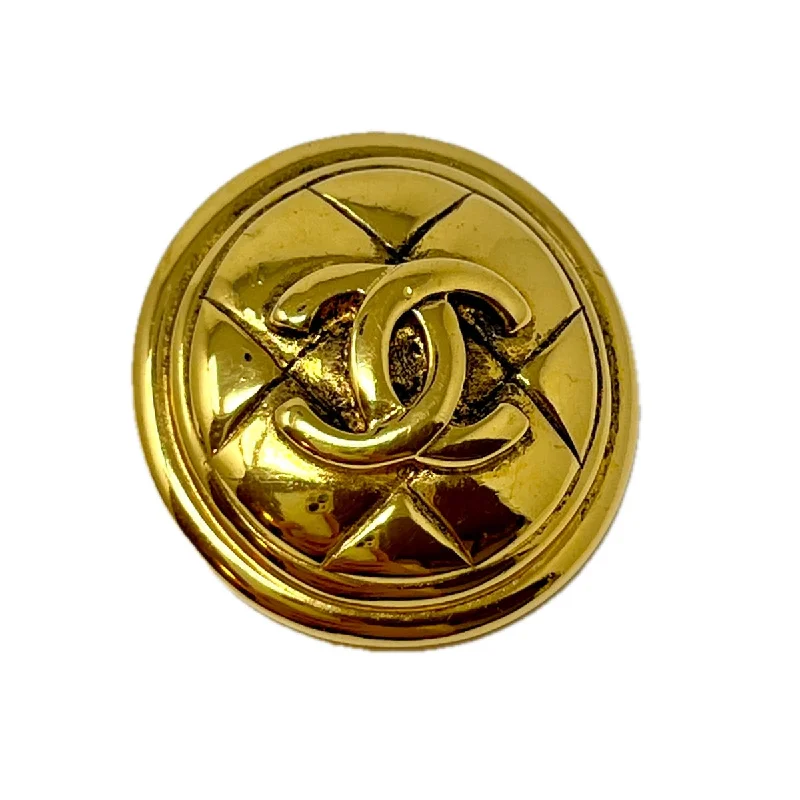 Bold brooches and pins with striking stone shapes -Chanel Quilted CC  Pin