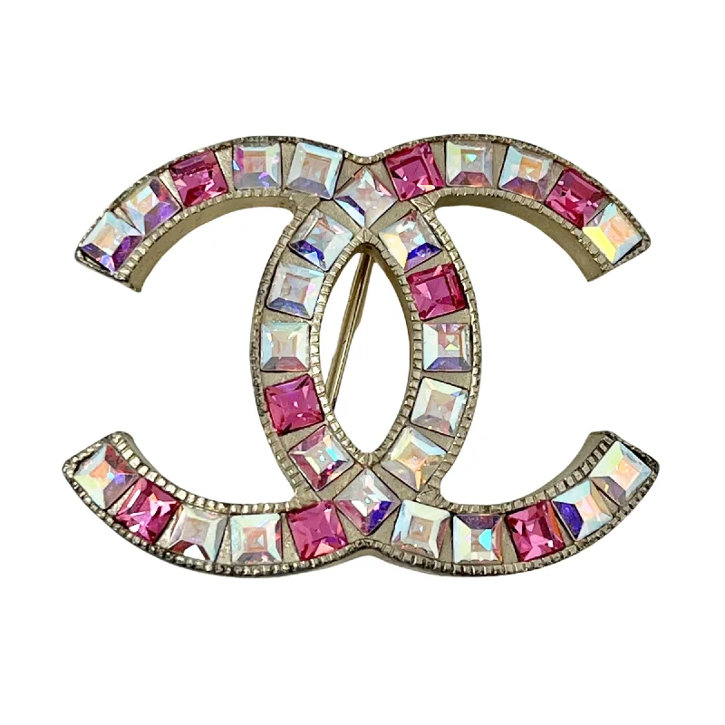 Crafted brooches and pins with wire stone flair -Chanel Srass CC Pin Brooch